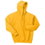 Gold Heavy Blend Hooded Sweatshirt, Front View
