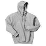 Graphite Heather Heavy Blend Hooded Sweatshirt, Front View