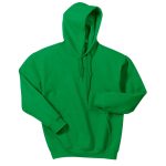 Irish Green Heavy Blend Hooded Sweatshirt, Front View