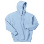 Light Blue Heavy Blend Hooded Sweatshirt, Front View