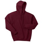 Maroon Heavy Blend Hooded Sweatshirt, Front View