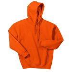 Orange Heavy Blend Hooded Sweatshirt, Front View