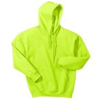 Safety Green Heavy Blend Hooded Sweatshirt, Front View