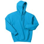 Sapphire Heavy Blend Hooded Sweatshirt, Front View