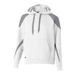 White/Charcoal Holloway Prospect Hoodie, front view