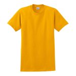 Gold Solid Color Cotton Tee, Front View