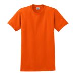 878105 orange solid color cotton tee