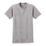 Sport Grey Solid Color Cotton Tee, Front View