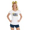 smiling model wearing navy Authentic Soffe Shorts, front view
