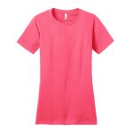 Neon Pink Solid Concert Tee, Front View