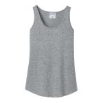 Athletic Heather Fitted Tank Solid Color, Front View