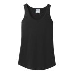 Black Fitted Tank Solid Color, Front View