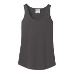 Charcoal Fitted Tank Solid Color, Front View