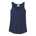 Navy Fitted Tank Solid Color, Front View