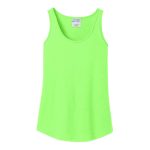 Neon Green Fitted Tank Solid Color, Front View