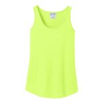Neon Yellow Fitted Tank Solid Color, Front View