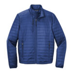 878505 mens cobalt black graphite packable puffy jacket