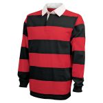 black/red striped charles river classic rugby shirt with a white color