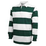 Forest/White Charles RIver Classic Rugby Shirt, Front View