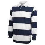 Navy/White Charles RIver Classic Rugby Shirt, Front View