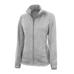 879493 w grey charles river heathered fleece jacket