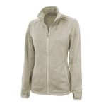 879493 w oatmeal charles river heathered fleece jacket