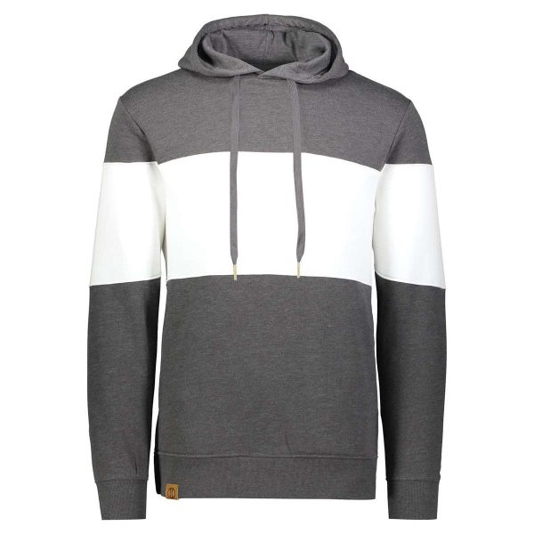 Carbon Heather/White Holloway All-American Hoodie, front view