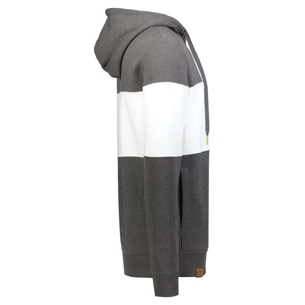 Carbon Heather/White Holloway All-American Hoodie, side view