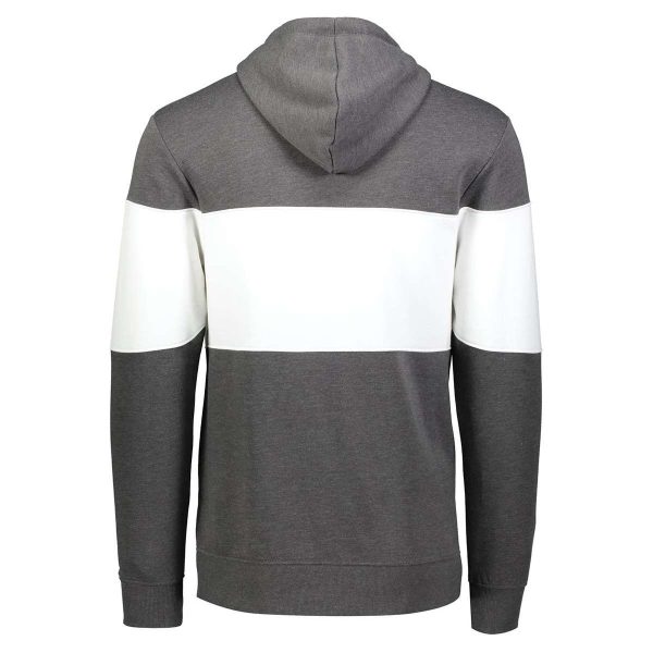 Carbon Heather/White Holloway All-American Hoodie, back view