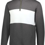 Men's Carbon Heather/White Holloway All-American Pullover, Front View
