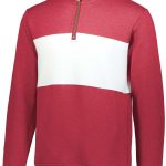 Men's Scarlet Heather/White Holloway All-American Pullover, Front View