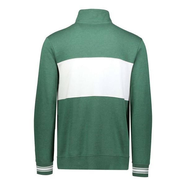 Dark Green Heather/White Holloway All-American Pullover, back view