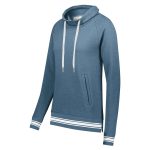 Storm Heather/White Holloway All-American Funnel Neck Pullover, front three-quarters view