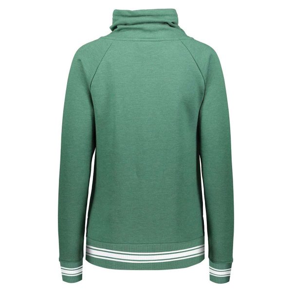 Dark Green Heather Holloway All-American Funnel Neck Pullover, back view