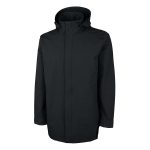 Men's Black Charles River Logan Jacket, front three-quarters view