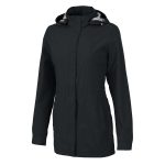 Women's Black Charles River Logan Jacket, front three-quarters view