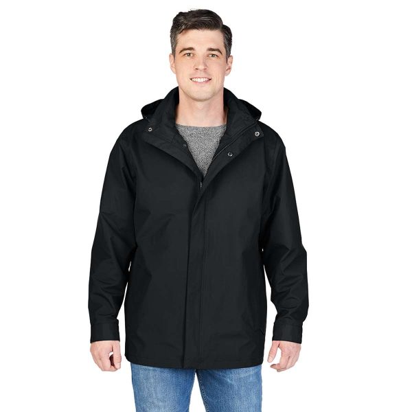 Male Model wearing the Charles River Logan Jacket, front view