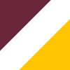 maroon/light gold/white