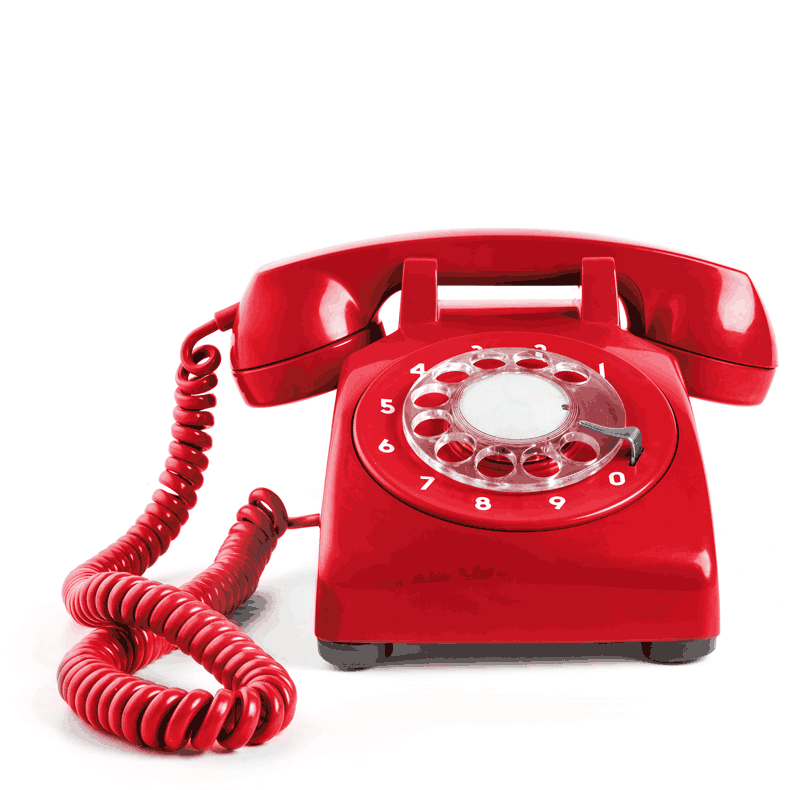 red ringing telephone